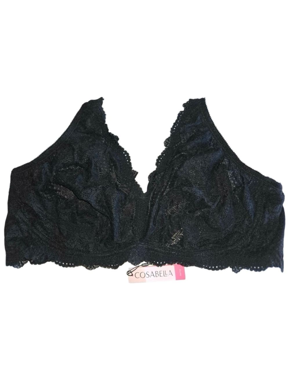 Cosabella "Forte" Curvy Longline Bralette in black, size Extra Large (XL) NWT